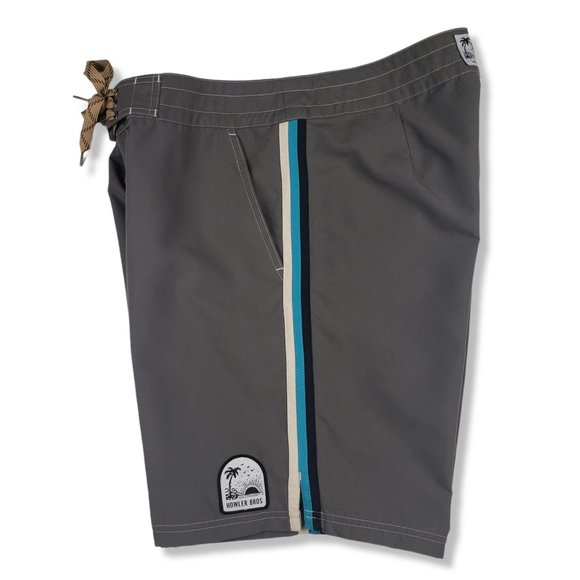 New Howler Brothers sz 31 Grey Chandler Old School Board Short Swim trunks w/tag - Picture 4 of 12